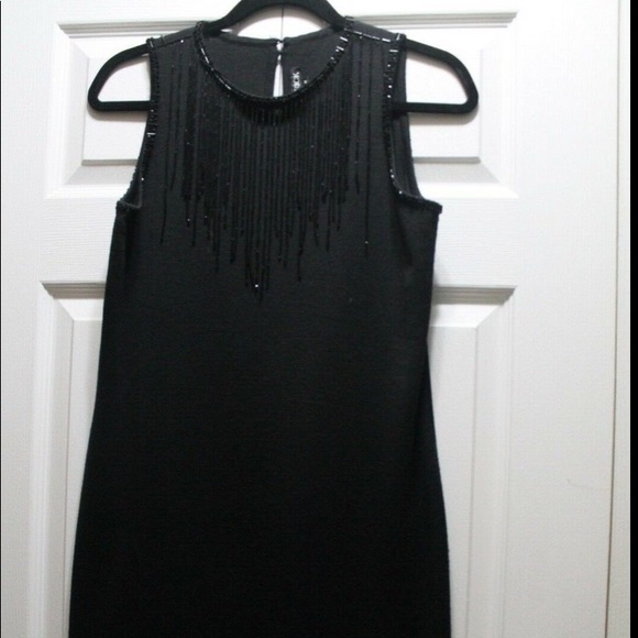 NINA PATRICK Black Knit Sheath Cocktail Dress - Picture 2 of 4